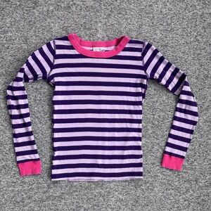 Hanna Anderson Pink Purple Stripped LS 100% Organic Cotton Shirt